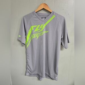 Fly Racing Men's Gray and Green Shirt Jersey S.cafe Motorcycle Fast Dry NWT